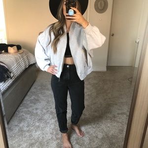 Zara gray bomber jacket